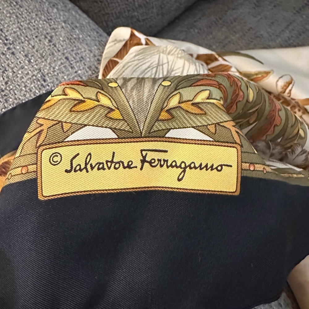 Salvatore Ferragamo Scarf- Giraffe print